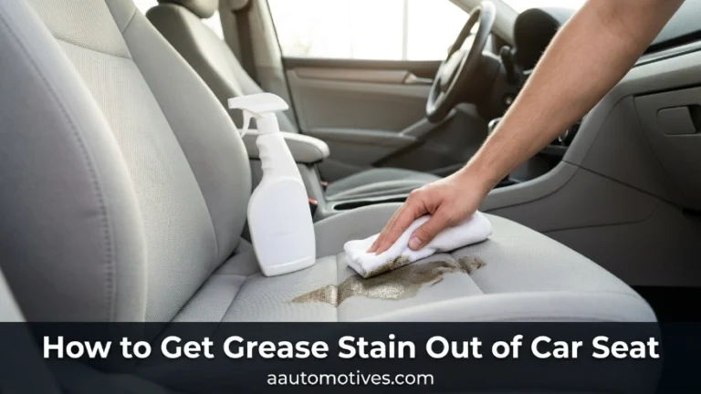 clean car seat interior after removing grease stain successfully