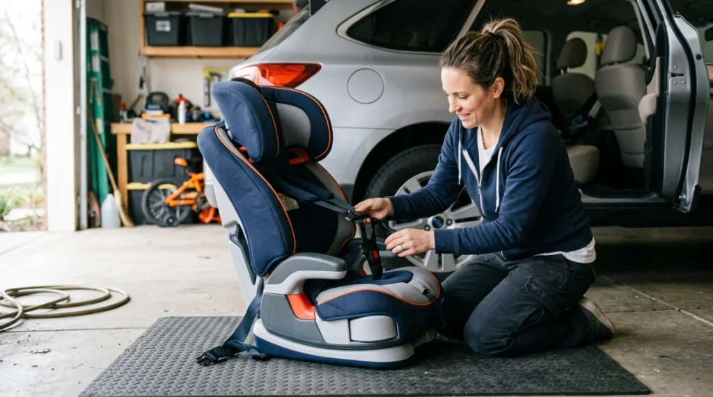 Graco Tranzitions 3 in 1 Harness Booster Car Seat Review showing harness-to-booster conversion