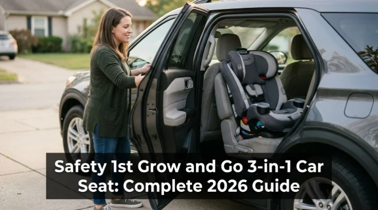 Safety 1st Grow and Go 3 in 1 car seat installed in the rear of a family crossover