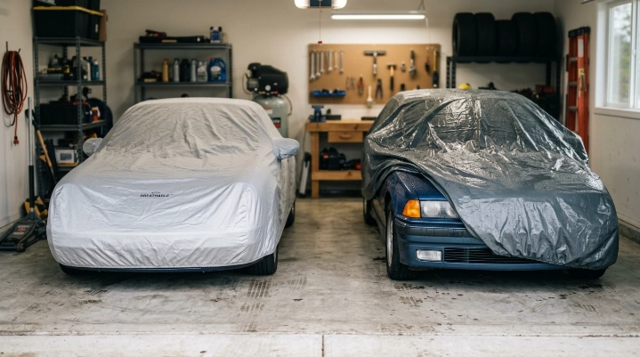 Comparison of breathable and waterproof car covers