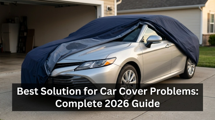 Owner lifting a clean car cover from paint to prevent scratches from trapped dirt and fabric movement.