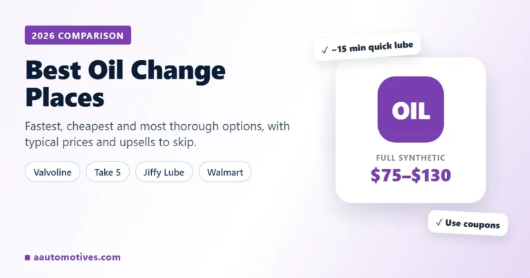 Best oil change places 2026 guide with prices and wait times