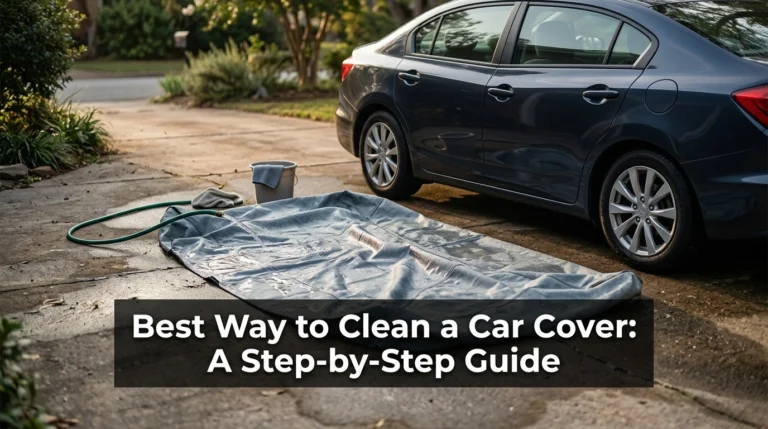 Best way to clean a car cover using gentle rinsing and safe washing tools.