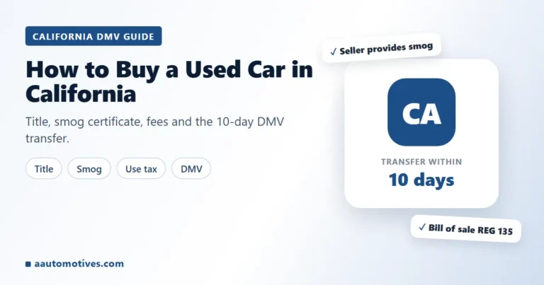 How to buy a used car in California: title, smog check and DMV steps
