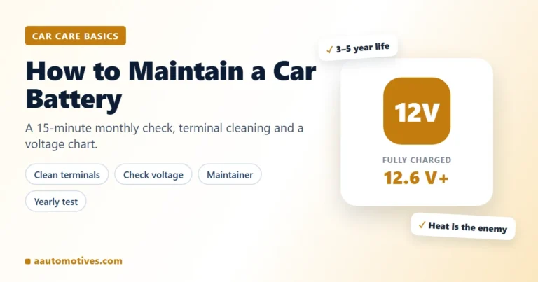 How to maintain a car battery: simple monthly checks and voltage guide