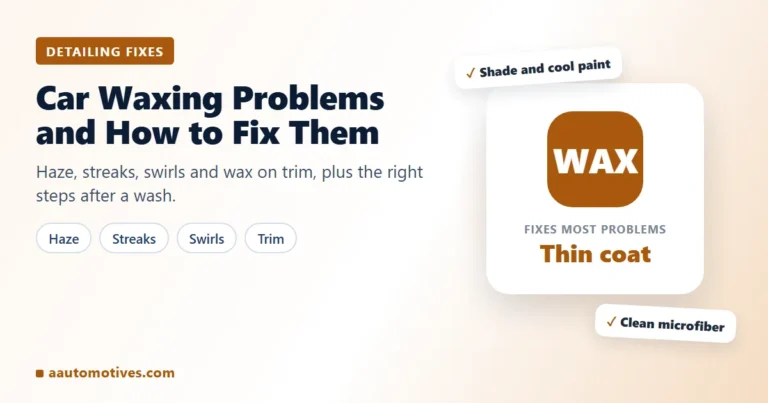 Common car waxing problems and how to fix them