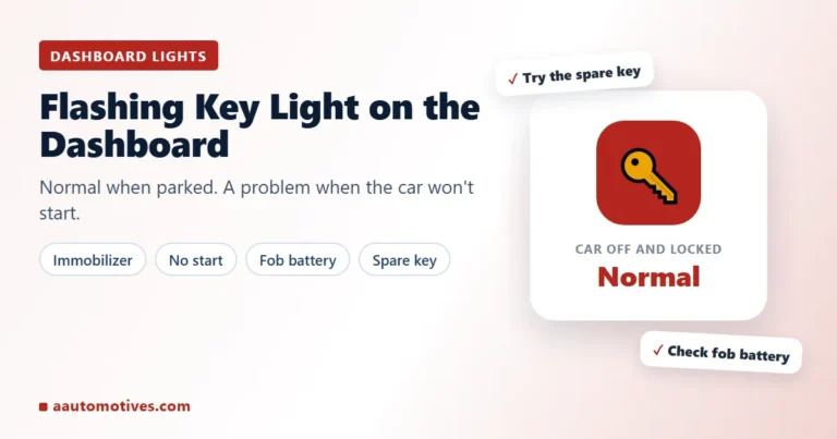 Flashing key light on the dashboard: meaning and what to do