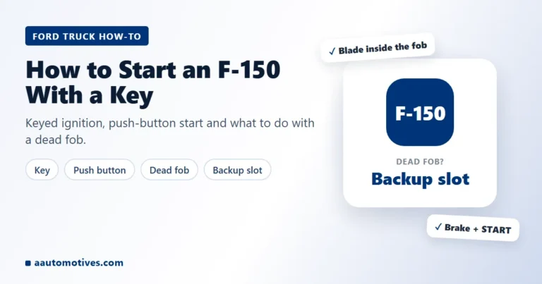 How to start a Ford F-150 with a key or a dead key fob