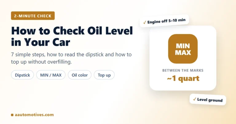 How to check oil level in a car using the dipstick