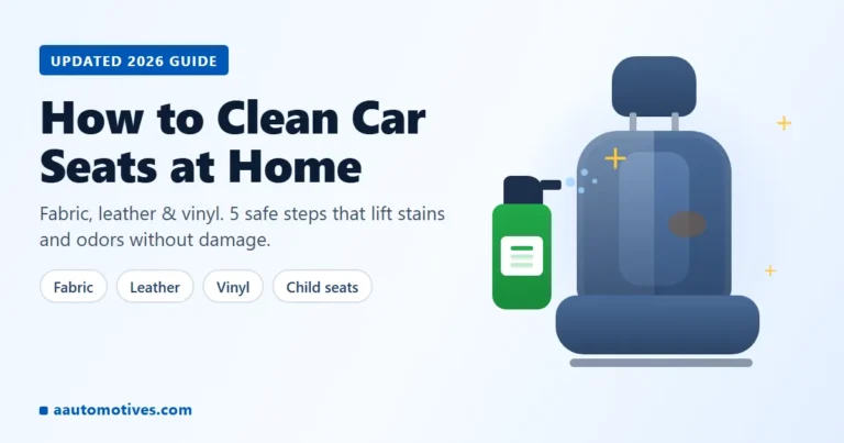 How to clean car seats at home: fabric, leather and vinyl car seat with spray cleaner