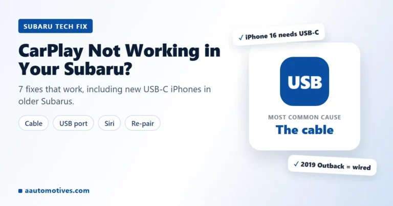 Apple CarPlay not working in Subaru: 7 fixes