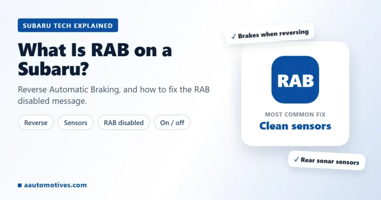 What is RAB on a Subaru: Reverse Automatic Braking