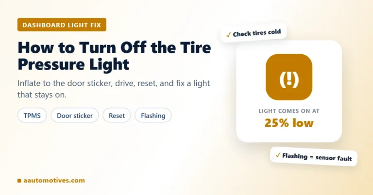 How to turn off the low tire pressure light