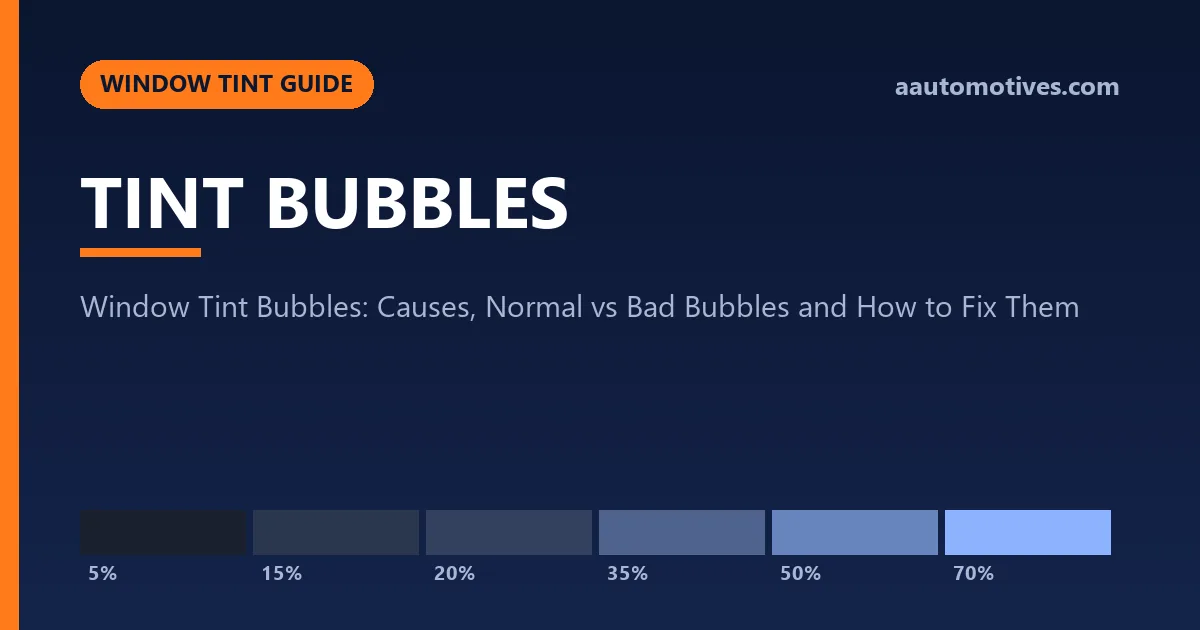 Window Tint Bubbles: Causes, Normal vs Bad Bubbles and How to Fix Them